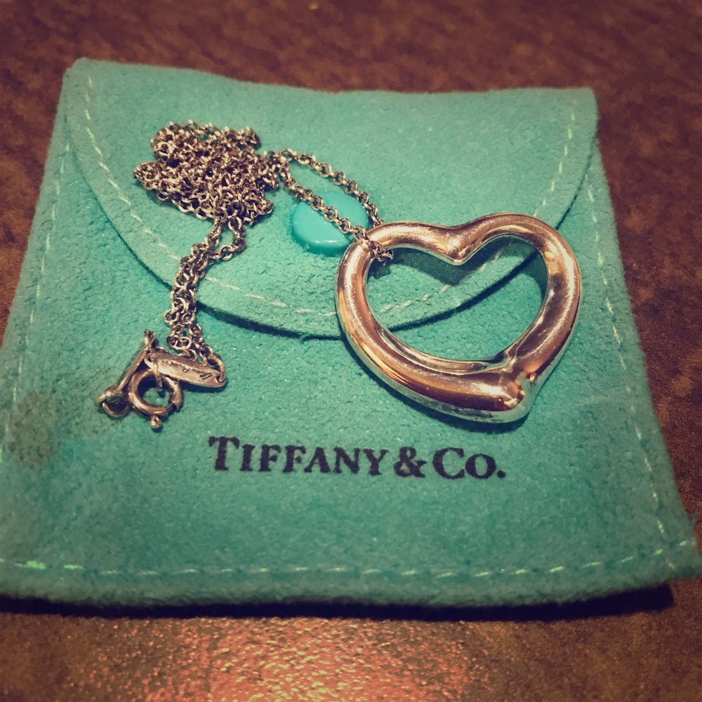 Authentic Tiffany & Co. large heart pendant